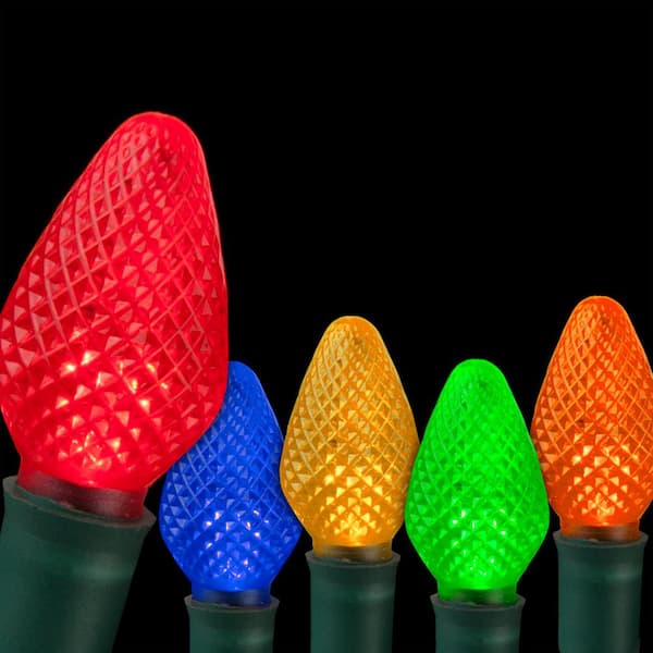 Wintergreen Lighting SuperBright 16 ft. 25-Light Multi-Color C7 String LED Light Set