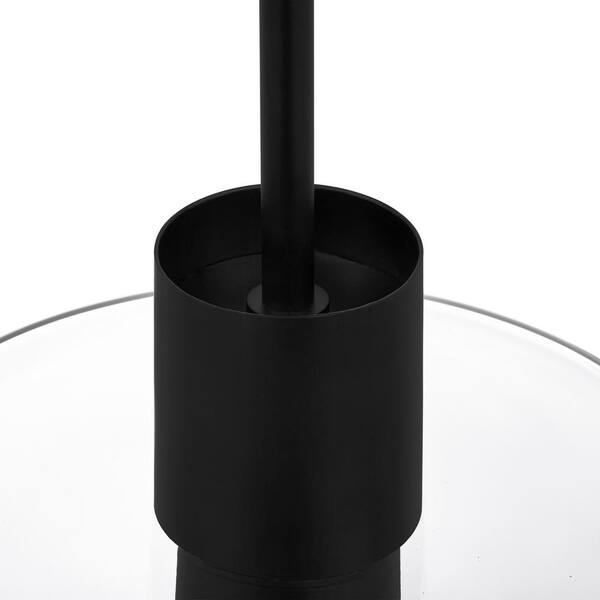Hampton Bay Sutton Place 1-Light Matte Black Pendant