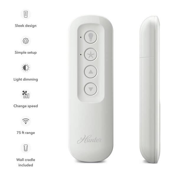 Hunter Universal 3 Speed Damp Rated Ceiling Fan Handheld Remote Control White