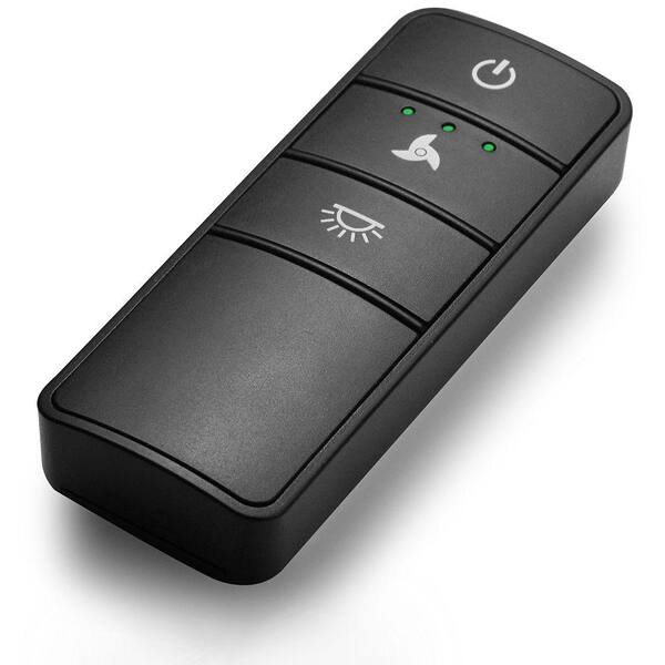 Hampton Bay Universal 3-speed Damp Rated Ceiling Fan Remote Control With Dimming Black