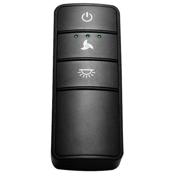 Hampton Bay Universal 3-speed Damp Rated Ceiling Fan Remote Control with Dimming Black