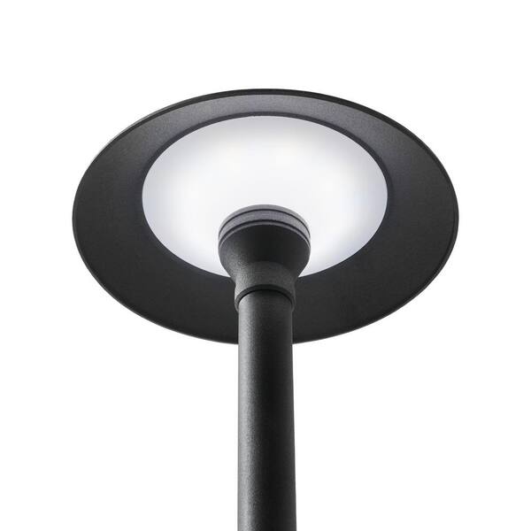 Hampton Bay Vernon Park 120 Lumen Low Voltage Black Integrated LED Aluminum Outdoor Path Light Powered By Hubspace (1-Pack)