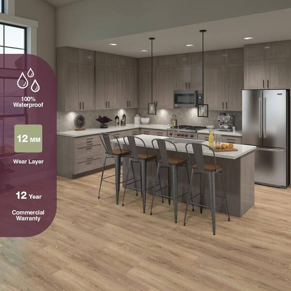 Home Decorators Collection Virgil Island Oak 12 Mm T X 8 In. W Waterproof Laminate Wood Flooring (15.9 Sqft/case)