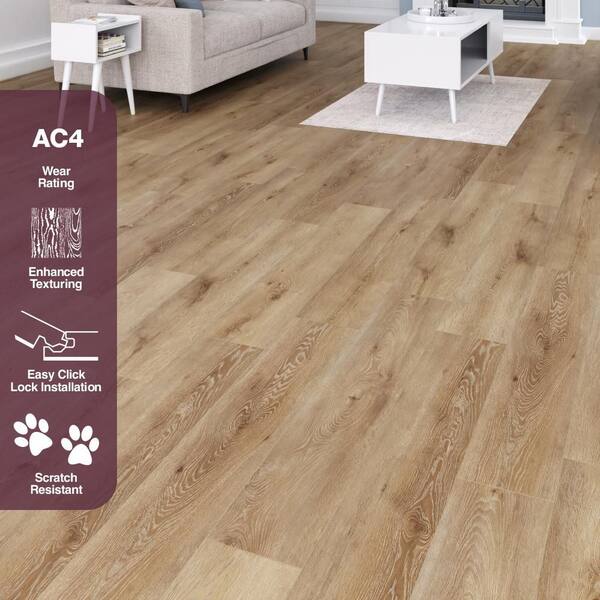 Home Decorators Collection Virgil Island Oak 12 Mm T X 8 In. W Waterproof Laminate Wood Flooring (15.9 Sqft/case)