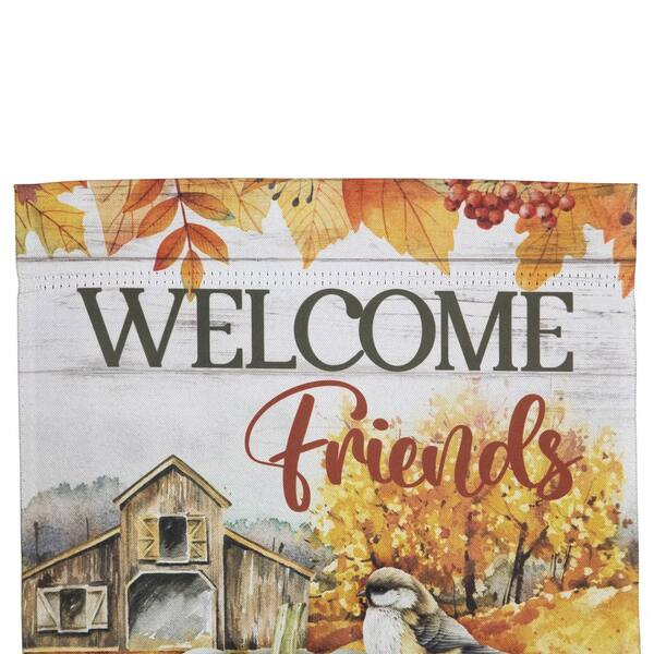 Northlight Welcome Friends Fall Harvest Outdoor Garden Flag-18 In. X 12.5 In