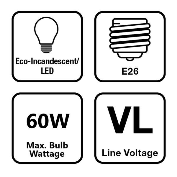 Hampton Bay Wetherby 11 In. Black Barn Outdoor Wall Light Sconce