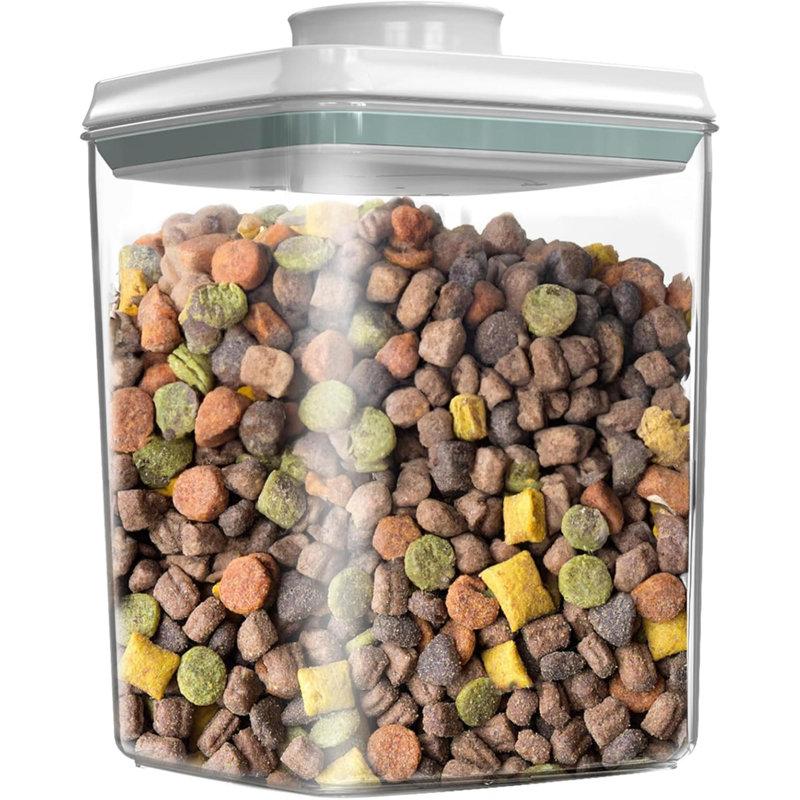 Wayfair 1.45 Qt Dog Treat Container Airtight Dog Treat Jar For Pets Plastic Dog Cat Food Storage Containers With Lids BPA Free Clear POP UP Container For Dog Treats Snacks Biscuits