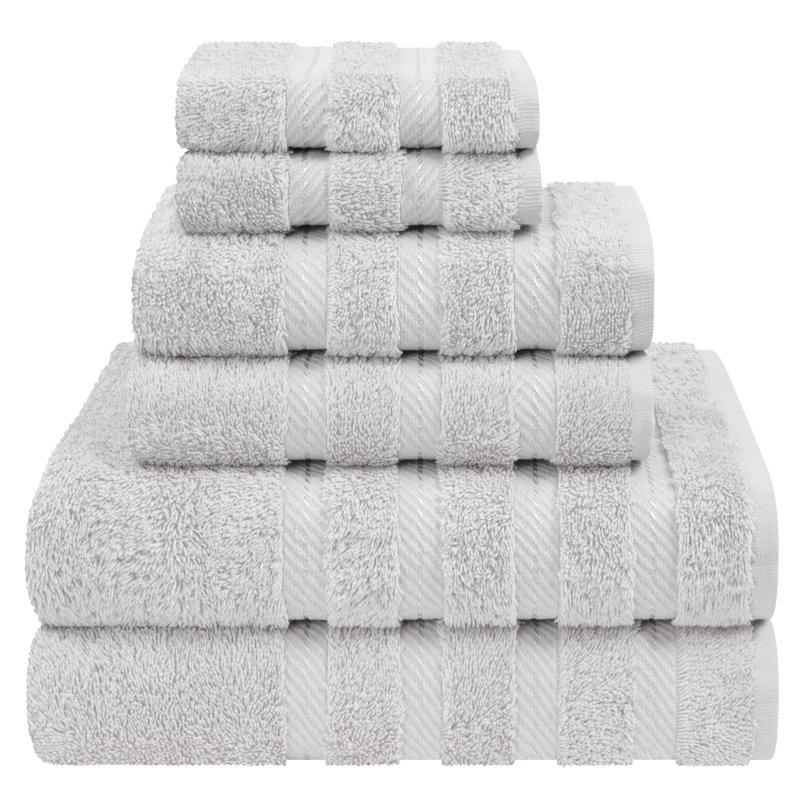 Wayfair 100% Cotton Premium Turkish Bath Towel Set 6 Piece Super Soft and Absorbent Darcelle Collection