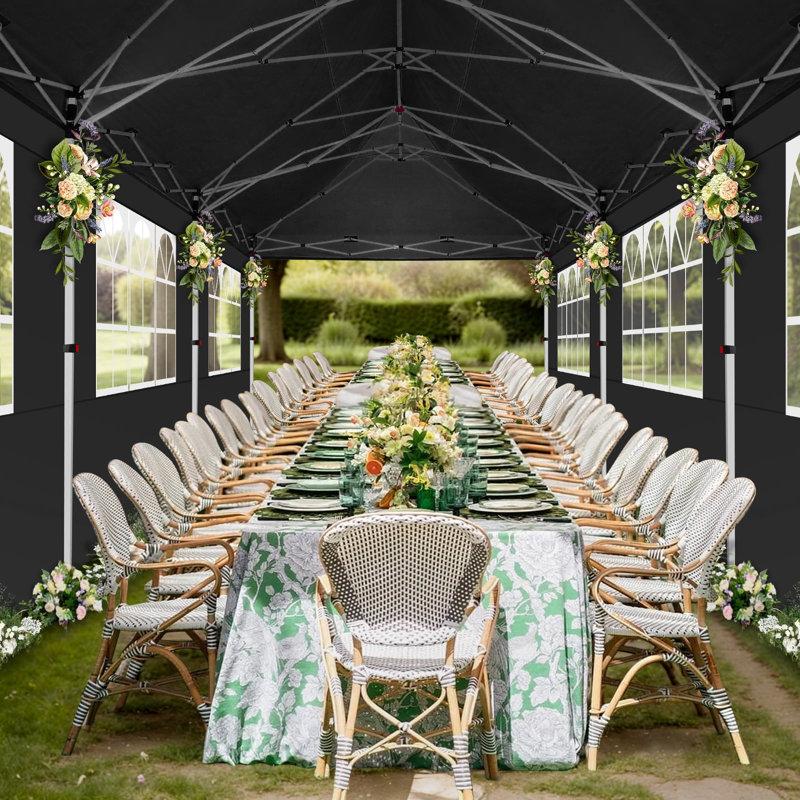 Wayfair 10x30 Pop up Canopy with 8 Removable Sidewalls Outdoor Canopy Waterproof Commercial Tents