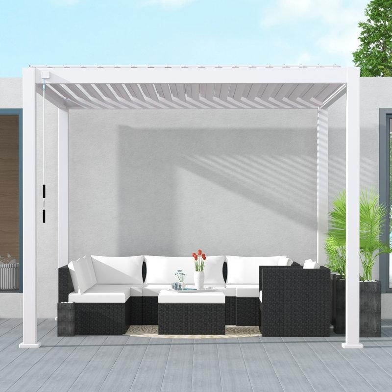 Wayfair 111S Outdoor Aluminum Pergola With Adjustable Louvered Roof