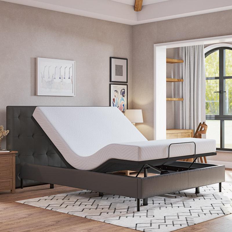 Wayfair 12" Adjustable Bed With Massage Wireless Remote And Underbed Lighting