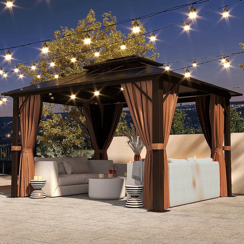 Wayfair 12 Ft. W X 10 Ft. D Aluminum Patio Hardtop Gazebo