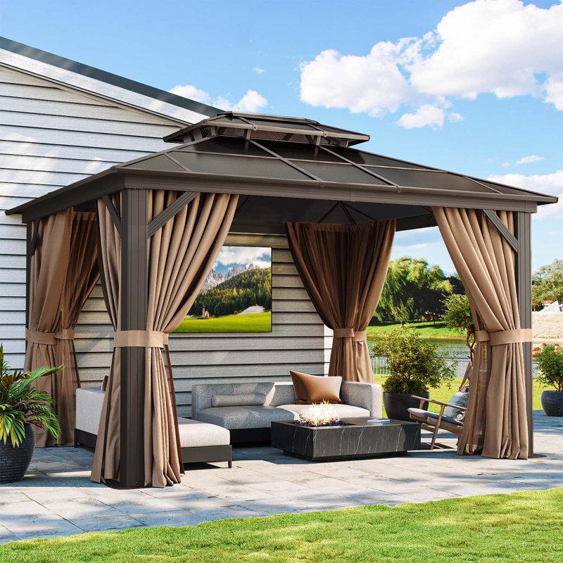 Wayfair 12 Ft. W X 10 Ft. D Aluminum Patio Hardtop Gazebo