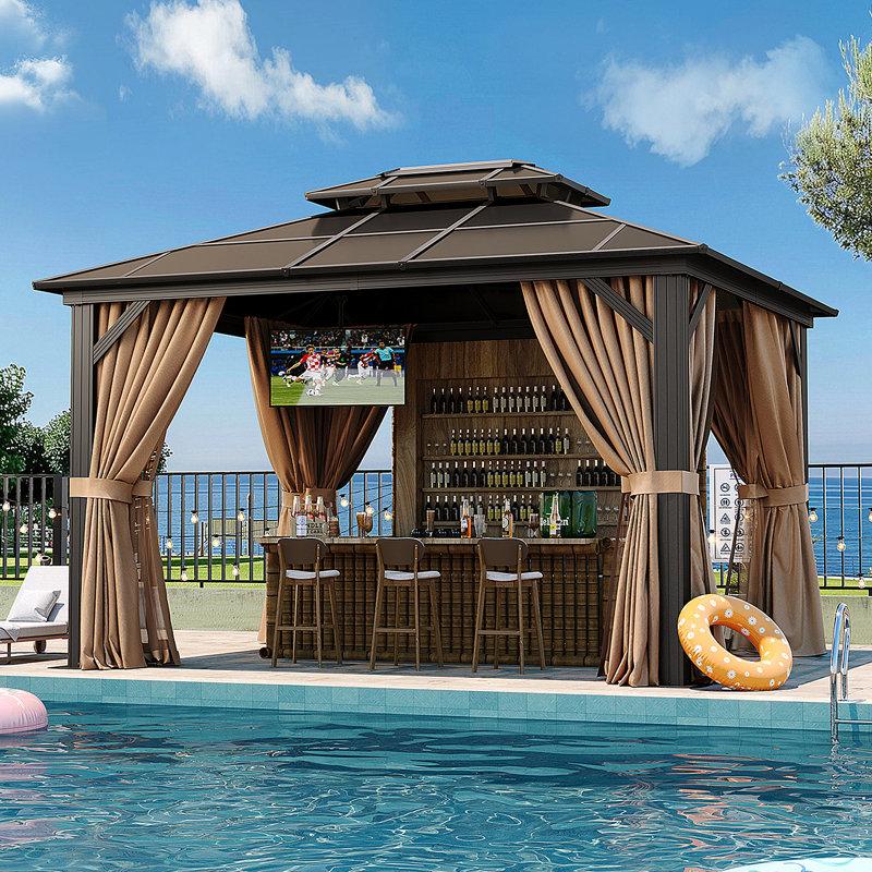 Wayfair 12 Ft. W x 10 Ft. D Aluminum Patio Hardtop Gazebo