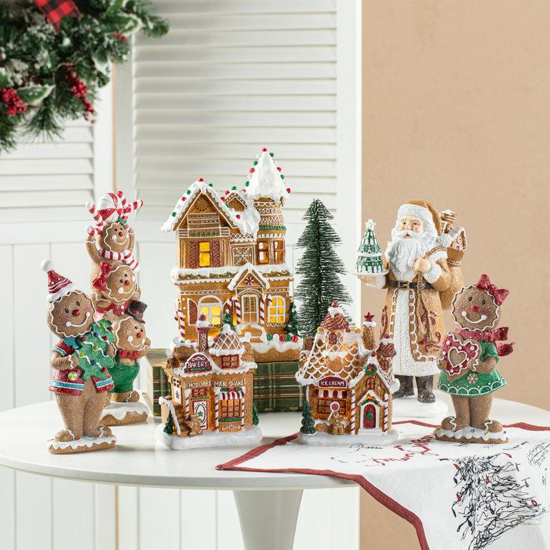 Wayfair 12"H Resin Lighted Christmas Village Table Decor