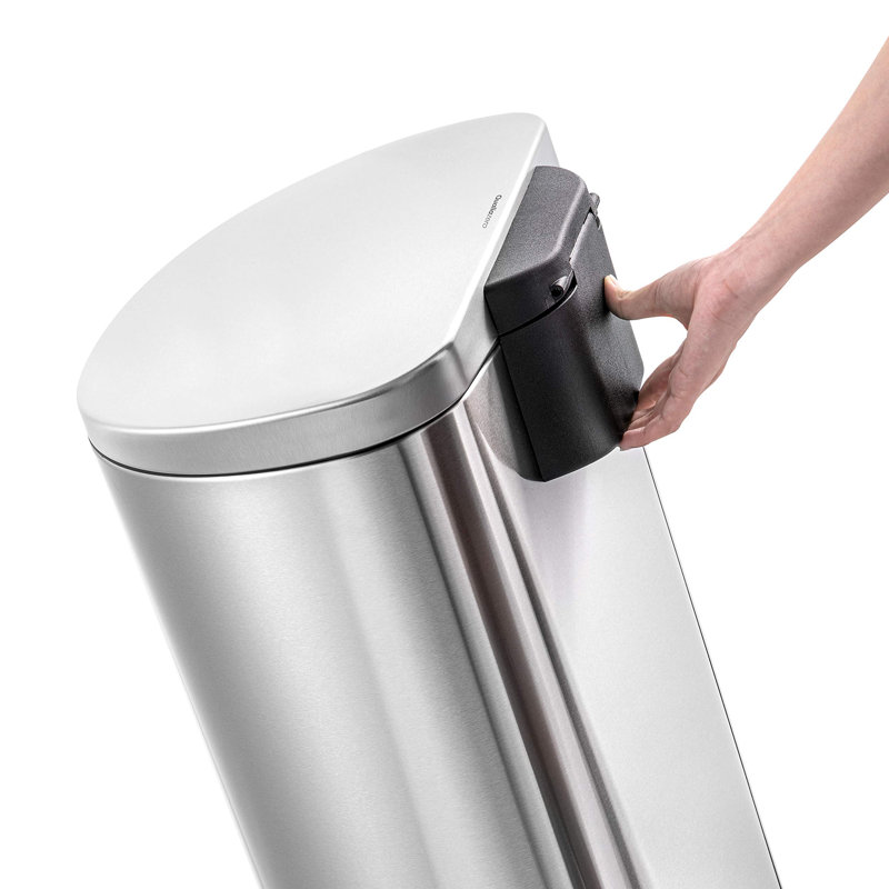 Wayfair 13.2 Gallon Stainless Steel D-Shape Step On Trash Can