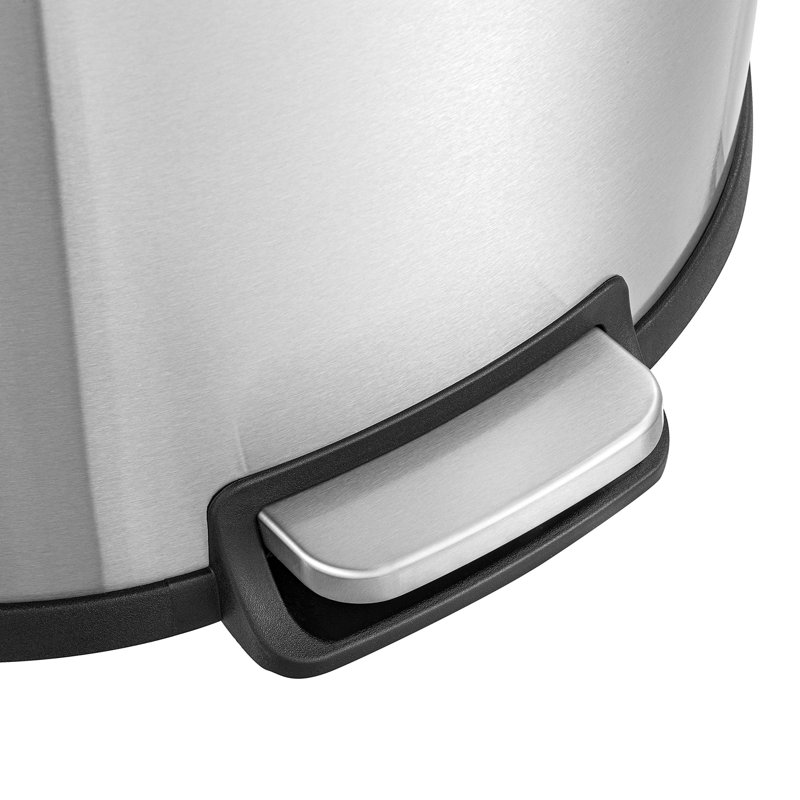 Wayfair 13.2 Gallon Stainless Steel D-Shape Step On Trash Can