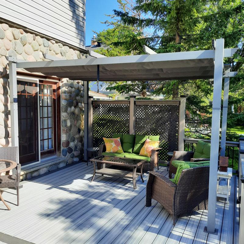 Wayfair 13 Ft. W X 10 Ft. D Metal Pergola With Canopy