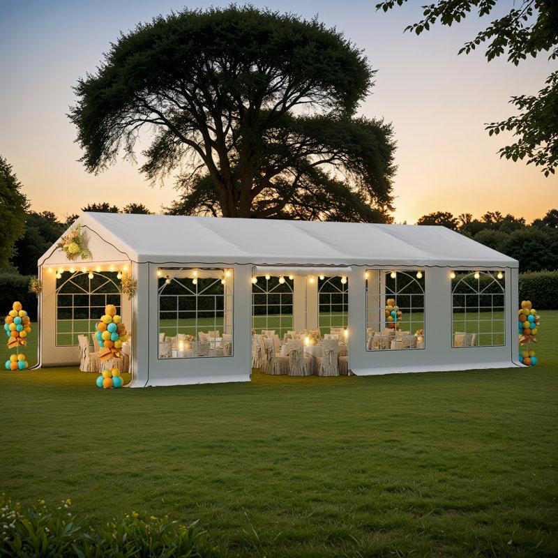 Wayfair 13 Ft. W x 26 Ft. Patio Party Tent with Removable Sidewall for Backyard Outdoor Wedding Canopy