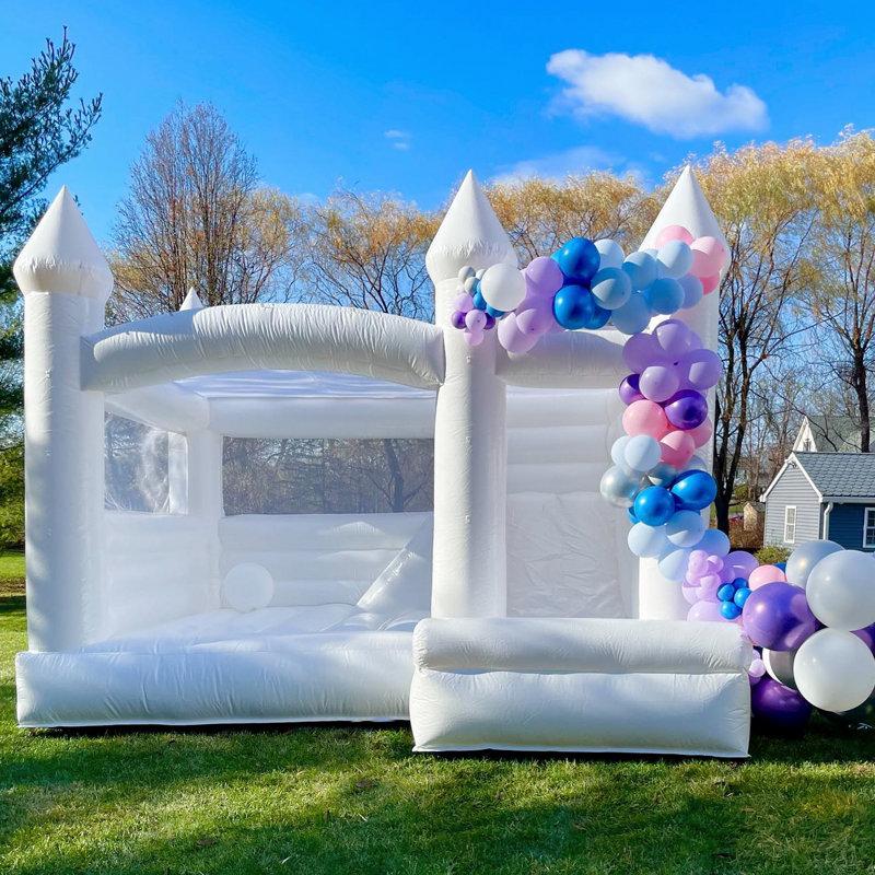 Wayfair 15' X 13' PVC White Bounce House With Slide And Air Blower