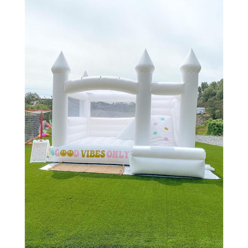 Wayfair 15' X 13' PVC White Bounce House With Slide And Air Blower