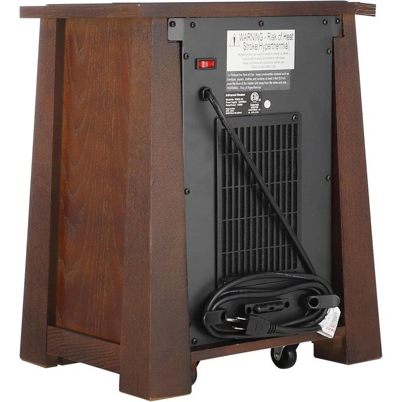 Wayfair 1500 Watt Electric High Efficiency Cabinet Space Heater With Adjustable Thermostat 8 Quartz Heating Elements Remote Included And With Digital Display