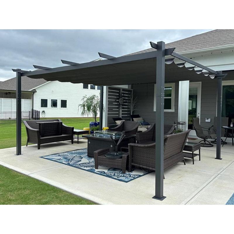 Wayfair 16 Ft. W X 12 Ft. D Aluminum Pergola With Canopy