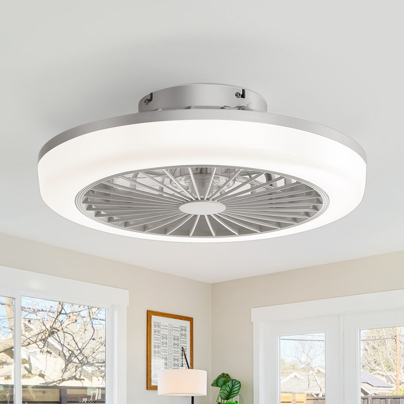 Wayfair 17" 5-Blade White LED Ceiling Fan With Remote Control