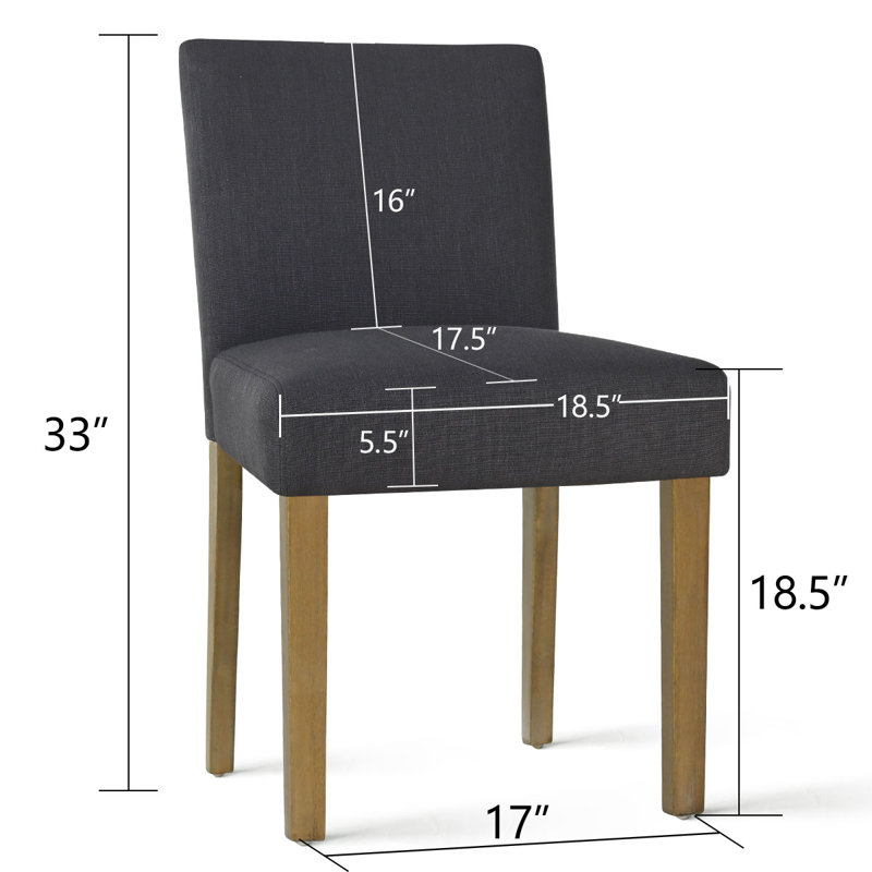 Wayfair 18.5'' Seat Height Linen Upholstered Solid Wood Dining Chair (Set Of 2)