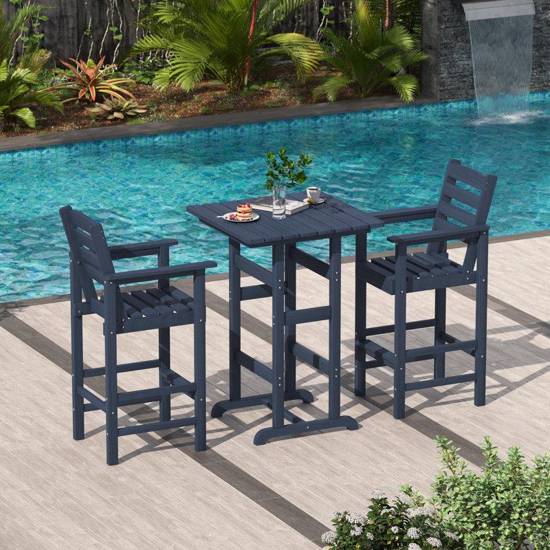 Wayfair 2-Person HDPE Outdoor Oversize Sturdy Bar Set