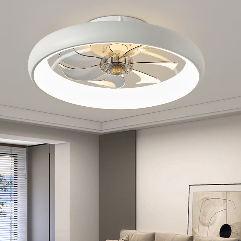Wayfair 20'' Dianeshia Flush Mount Dimmable Ceiling Fan with LED Lights