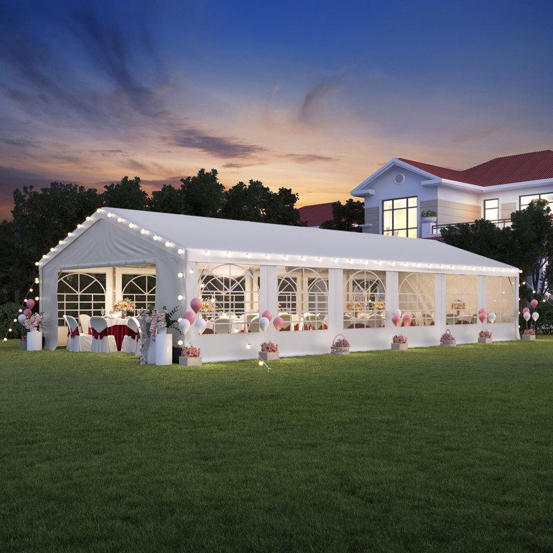 Wayfair 20FT ×40FT Metal Party Tent Canopy Heavy Duty Outdoor Wedding Gazebo with 4 Sand Bags