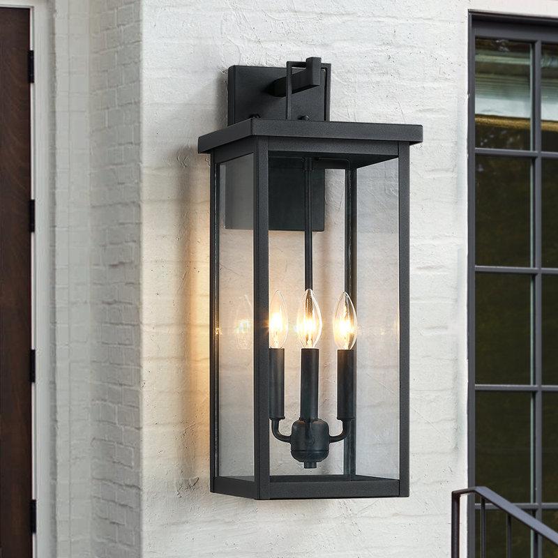 Wayfair 22.5in Large Black Outdoor Wall Lantern Sconce Light