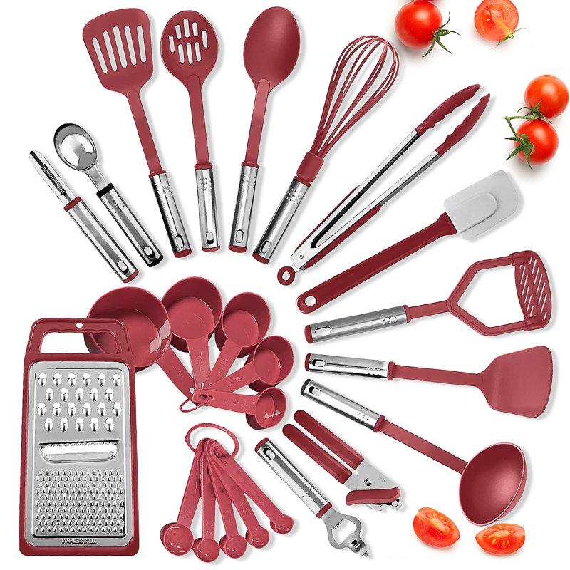 Wayfair 24 Piece Stainless Steel Kitchen Cooking Utensil Set