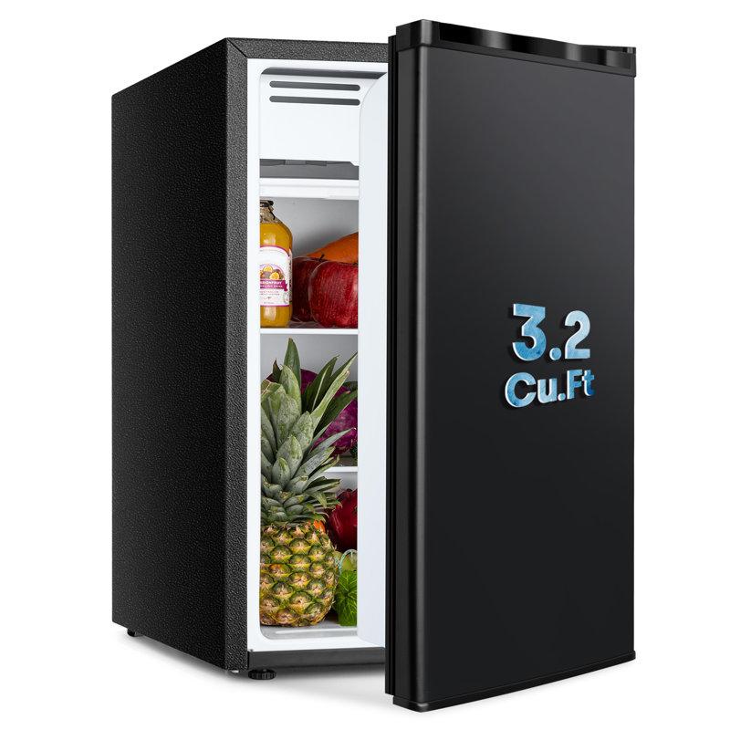 Wayfair 3.2 Cu.ft Mini Fridge With Freezer Single Door Mini Fridge Dorm Fridge With 7 Level Thermostat & Adjustable Shelves Energy Saving Low Noise Mini Refrigerator For Bedroom Office Dorm Black
