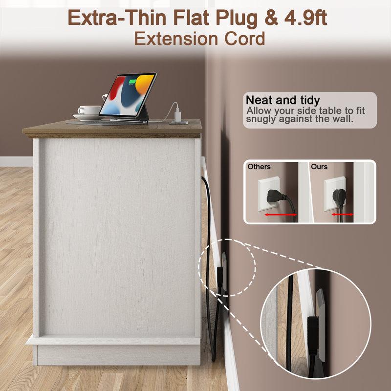 Wayfair 3-Drawer Beattie Sets With Storage And Built-in Outlets (Set Of 2)