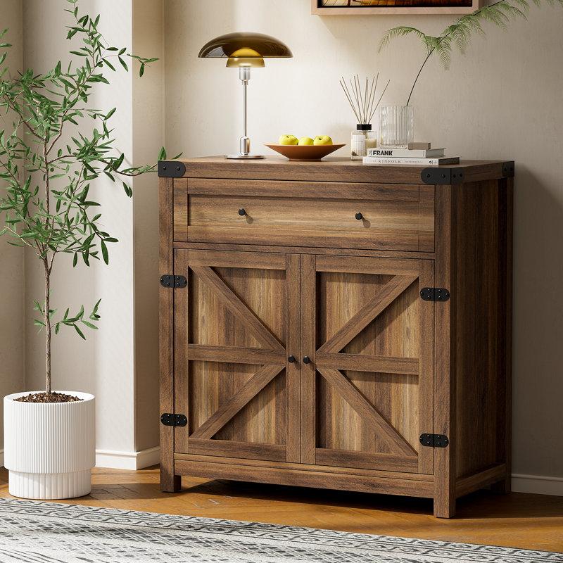 Wayfair 33" Tall 2 - Door Accent Cabinet with 1 Drawer