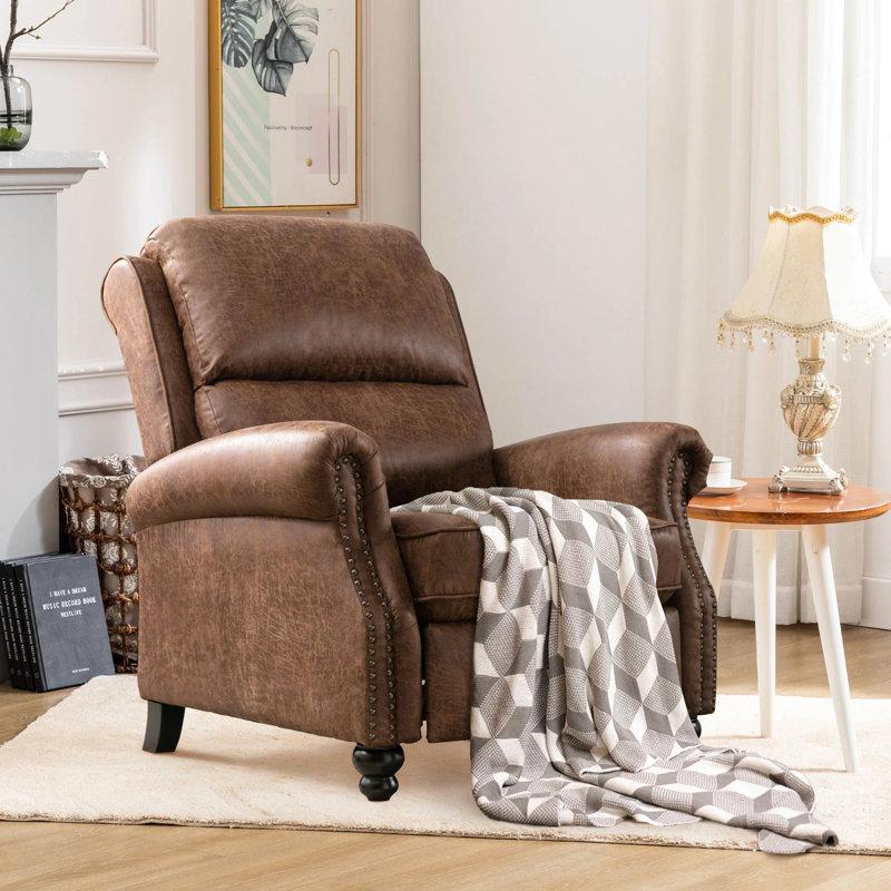 Wayfair 34.6" Wide Classic and Overstuffed Soft Pushback Recliner with Rivet