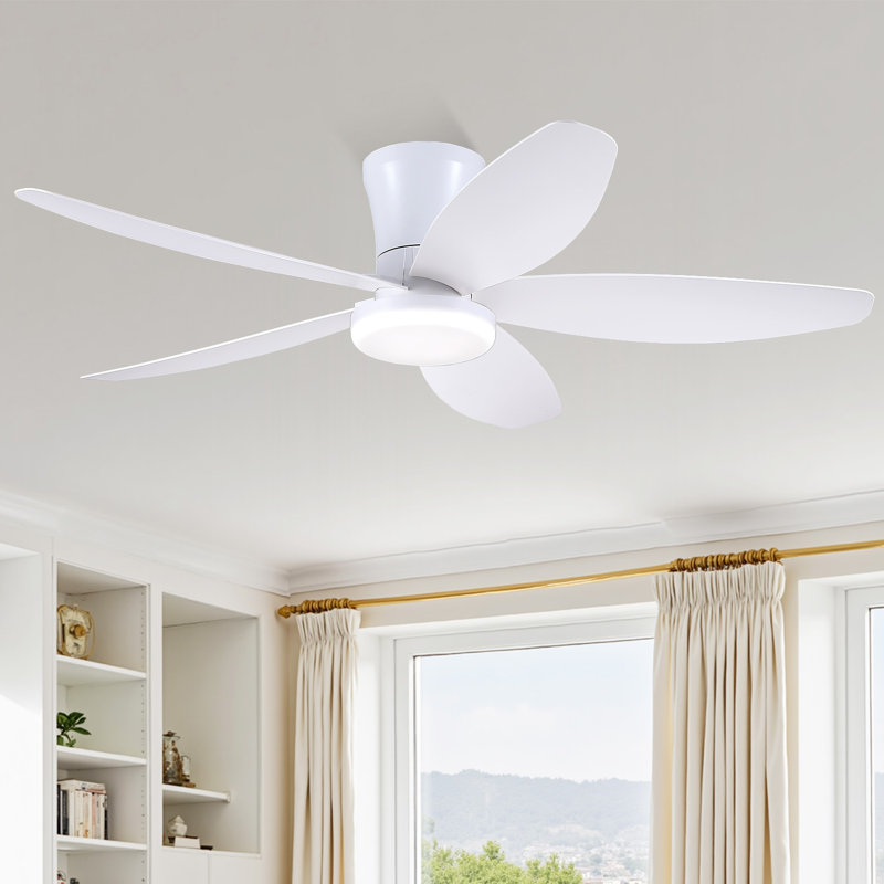 Wayfair 36/42/48" Flush Mount Low Profile Ceiling Fan With Light And Remote/app Control