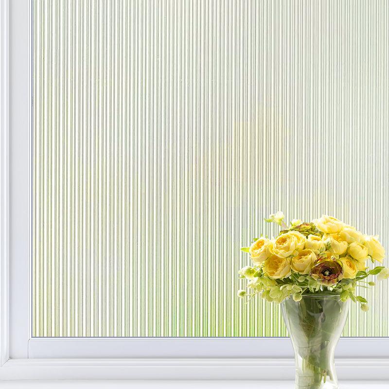 Wayfair 3D Striped Pattern Frosted Decorative Window Decal