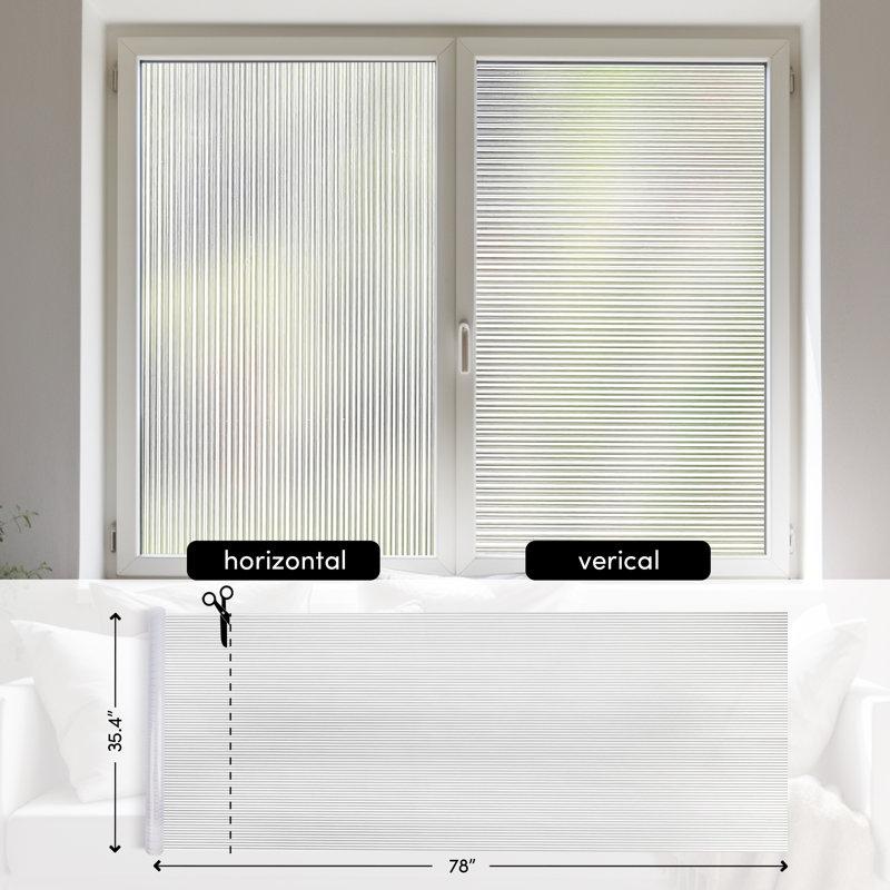 Wayfair 3D Striped Pattern Frosted Decorative Window Decal