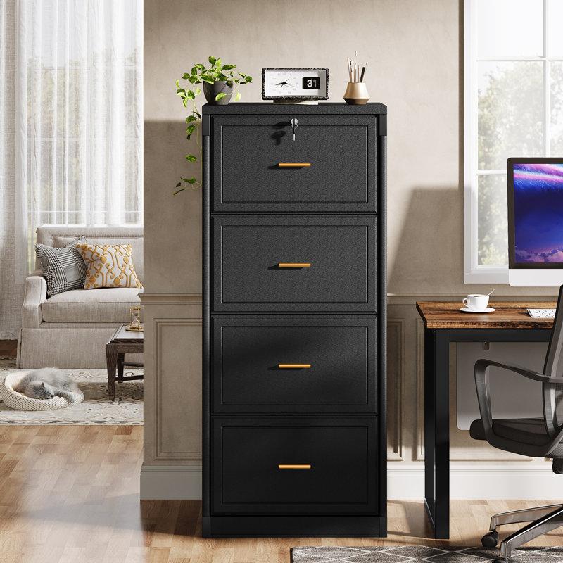 Wayfair 4-drawer File Cabinet Vertical Filing Cabinet With Lock Wood File Cabinet For Home Office