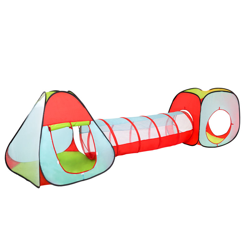 Wayfair 4-Piece Kids Pop-Up Tent Cube And Tunnel Set For Indoor And Outdoor Use Colorful Playhouse With Carrying Case