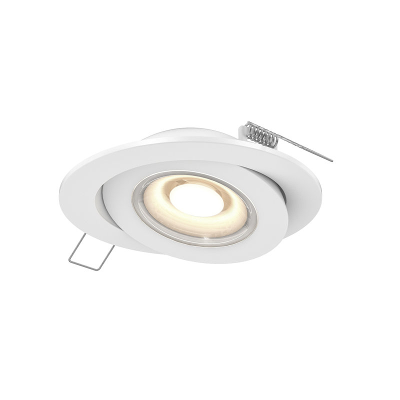 Wayfair 4'' Selectable Color Temperature Dimmable Air-Tight IC Rated LED Canless Recessed Lighting Kit FGM4-CC-WH