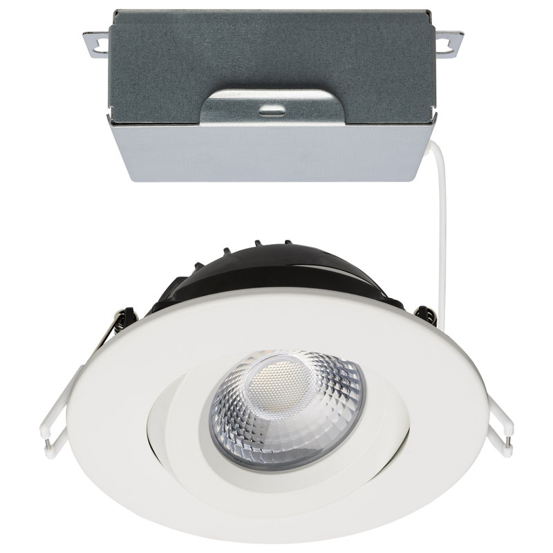 Wayfair 4'' Selectable Color Temperature Dimmable Air-Tight IC Rated LED Canless Recessed Lighting Kit S11618R1