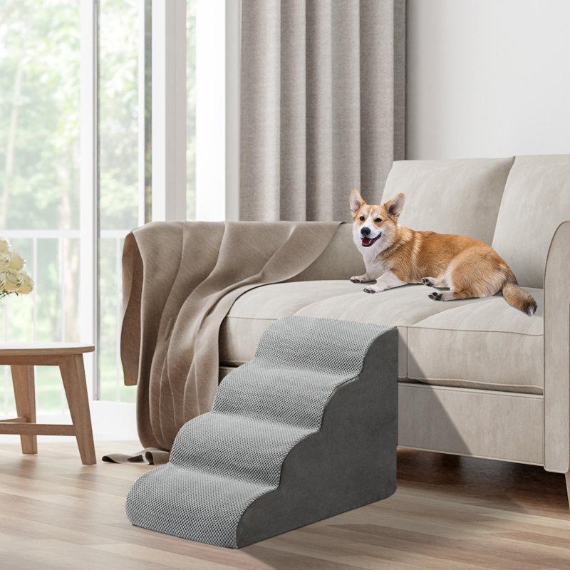 Wayfair 4 Steps Waterproof Pet Stairs For Small Dogs And Cats 19.7" H Ramp For High Beds Couch Sofa