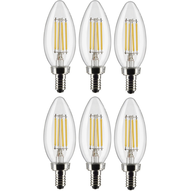 Wayfair 4 Watt B11 LED; Clear; Candelabra Base; 90 CRI; 120 Volt (Set Of 6)