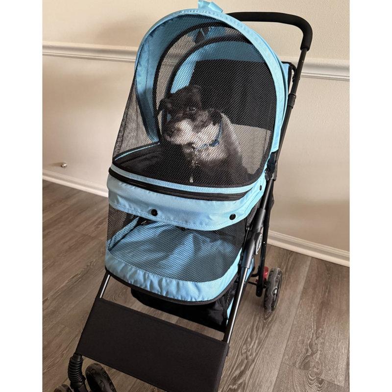 Wayfair 4 Wheel Dog Cat Pet Stroller Best Lightweight Foldable