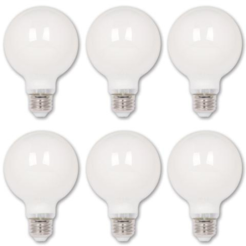 Wayfair 40 Watt Equivalent G25 E26/Medium (Standard) Dimmable 2700K LED Bulb (Set Of 6) 5017220
