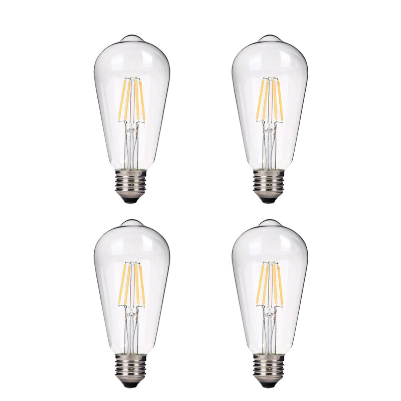 Wayfair 40 Watt Equivalent ST64 E26/Medium (Standard) Dimmable 2700K LED Bulb (Set Of 4) 01LB30144288